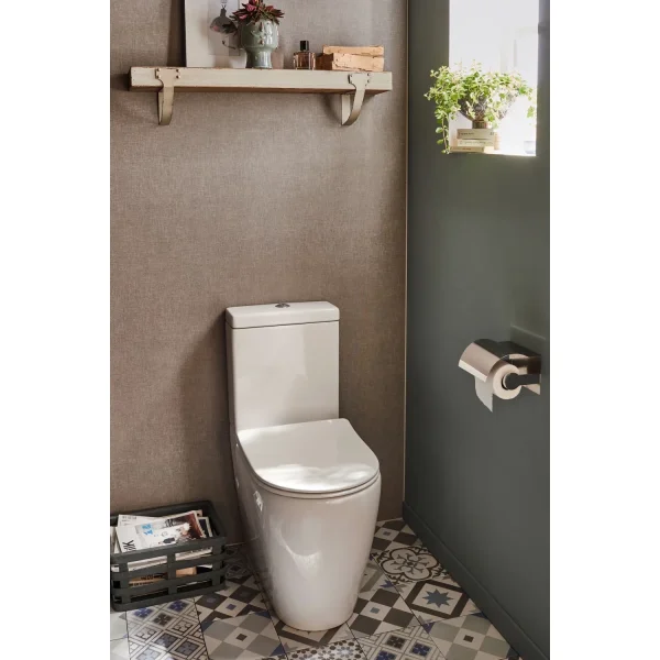 Унитаз-компакт Jacob Delafon Soprano UJAK102-0 + ETAK212-0 + E33127-0 безободковый, с сиденьем микролифт, белый