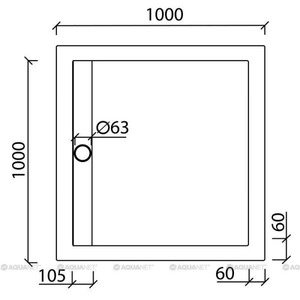 Панель для поддона Aquanet Gamma Stone Lite 00199678 100x100
