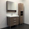 Тумба-умывальник COMFORTY Comforty Никосия-80Н дуб темный с раковиной Fest 80