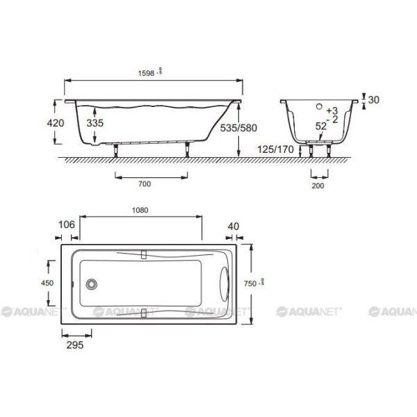 Акриловая ванна Jacob Delafon Odeon Up 160x75