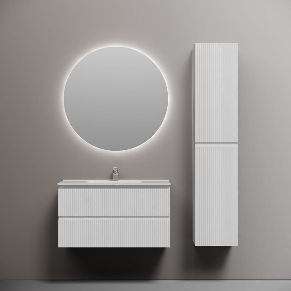 Тумба подвесная SANCOS Snob R 890х445х500, c двумя ящиками оснащенными доводчиками, Bianco, SNR90W