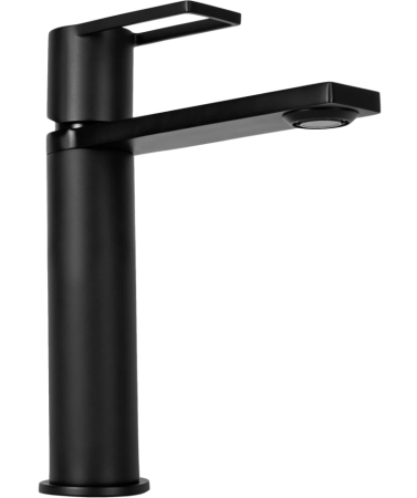 Смеситель для раковины (умывальника) REA FLIP BLACK черный низкий, REA-B2005