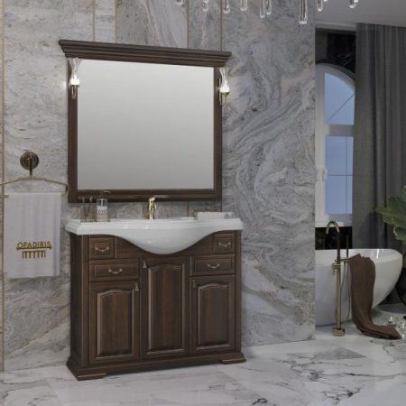 Тумба Opadiris Риспекто 100, цвет орех антикварный (под раковину Классик 105)