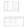 Тумба-умывальник COMFORTY "Лаура-75-2" подвесная белый глянец с раковиной "Quadro 75"
