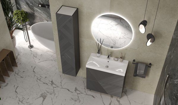 Пенал подвесной Velvex  Edge 350, графит (pp.EDG.35 графит)