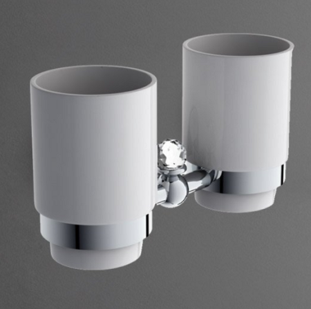 Стакан двойной  Art&Max Antic Crystal  AM-E-2688SJ-Cr хром