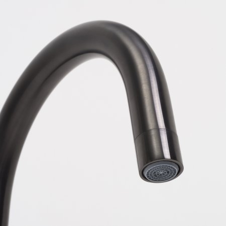 Смеситель для кухонной мойки однорычажный  WasserKRAFT Wiese 8407 оружейная сталь