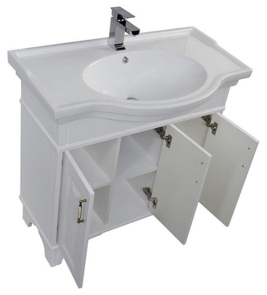 Тумба  для комплекта Aquanet Валенса 90 белая