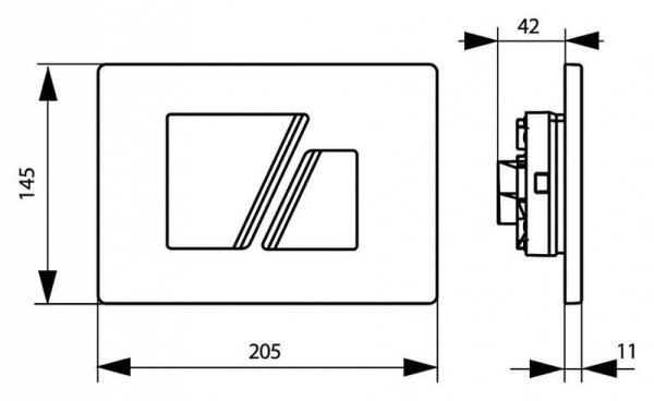 Кнопка смыва Sanit S707 16.707.88 золото