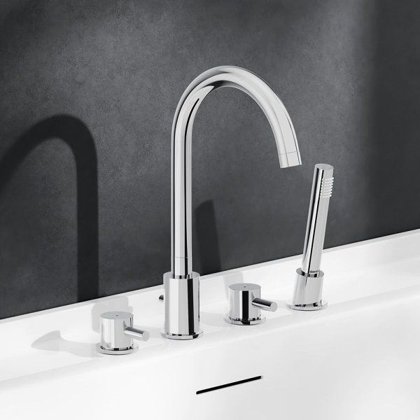 Смеситель на борт ванны, четырехсекционный Damixa Scandinavian Pure 360400000, Хром