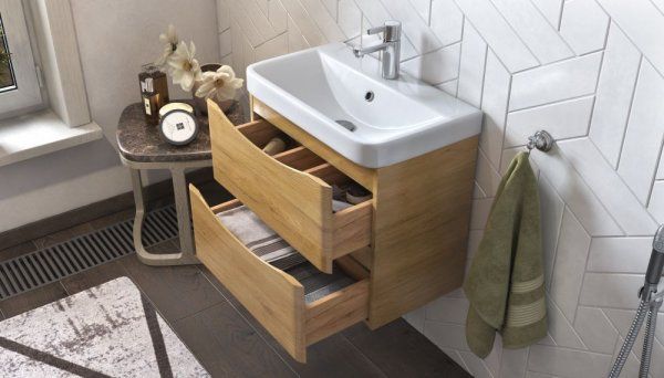 Тумба подвесная Velvex Clay 60.2Y, дуб верона (tp.CLA.9595.60.2Y дуб верона)