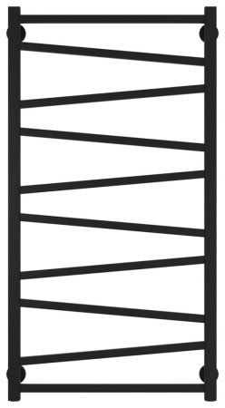 Полотенцесушитель водяной Сунержа Сирокко 31-0253-1050 1000x500 черный матовый