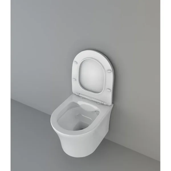 Унитаз подвесной Ceruttispa Adige Aria CT7837 безободковый, с сиденьем микролифт, белый