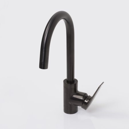 Смеситель для кухонной мойки однорычажный  WasserKRAFT Wiese 8407 оружейная сталь