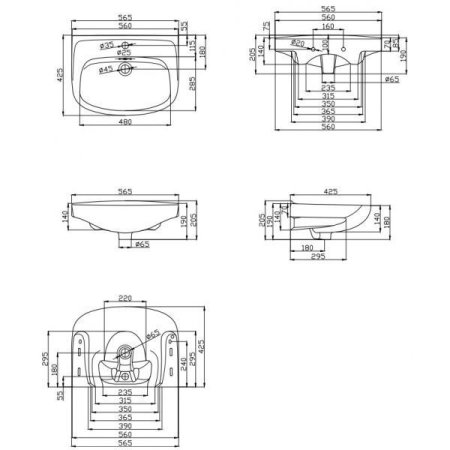 Раковина Della Otti с отв. версаче золото (DE2118560018)