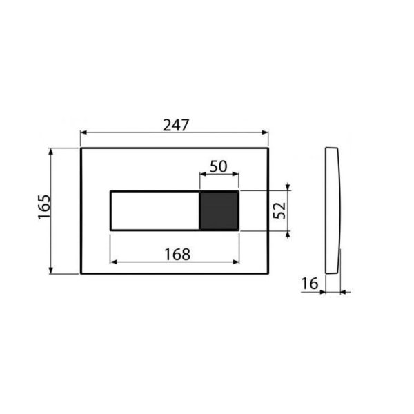 Кнопка смыва AlcaPlast M370S-SLIM сенсорная кнопка, белая