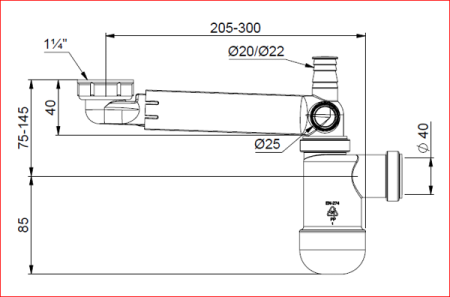 Сифон для раковины PREVEX Preloc (PR4-N4NNA-003)