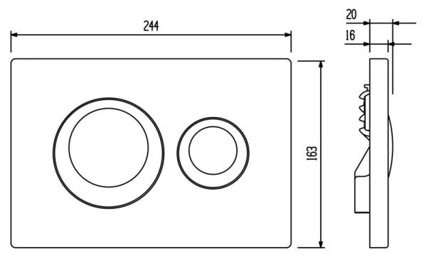 Кнопка смыва Vitra 711-2080 глянцевый хром
