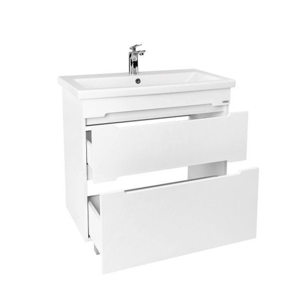 Тумба VIANT "Марсель" COMO 80 2 ящика белая 425х760х820 (VMAR80CO-T2Y)