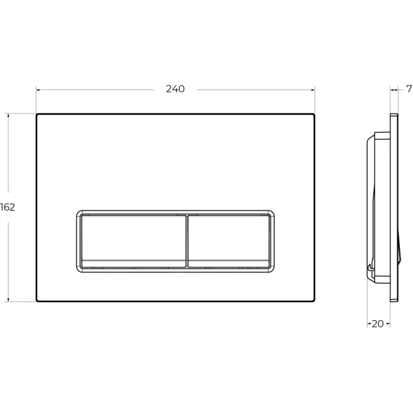 Кнопка смыва BelBagno BB-15R-BL для инсталляции, белый глянец