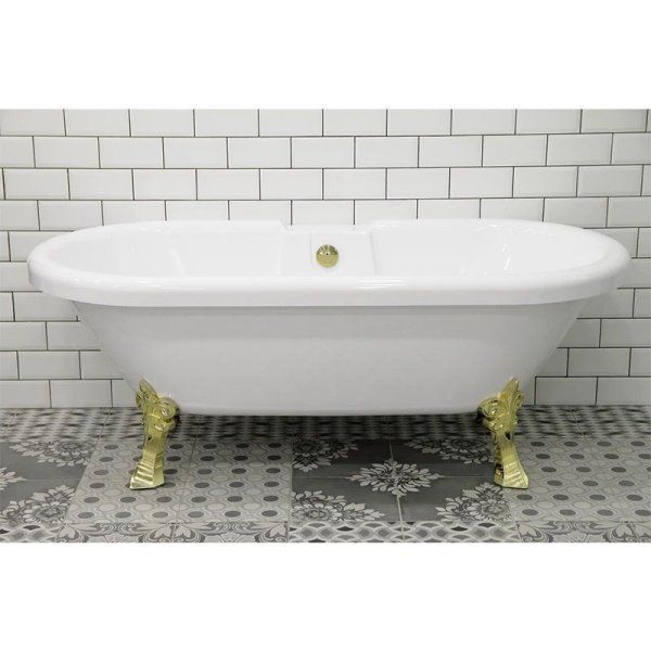 Акриловая ванна Radomir Леонесса 1-01-3-0-9-138 175х80 на ножках "лилия" Gold