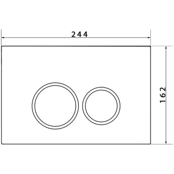 Кнопка смыва Caprigo Dew-R DA001-white/crm для инсталляции, белый/хром/белый