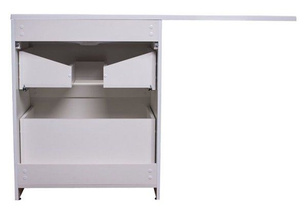 Тумба напольная "Даллас 130", Люкс белая, PLUS Style Line СС-00000557