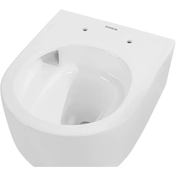 Унитаз подвесной Charus Elmo EWC700-129W безободковый, торнадо, с сиденьем микролифт, белый
