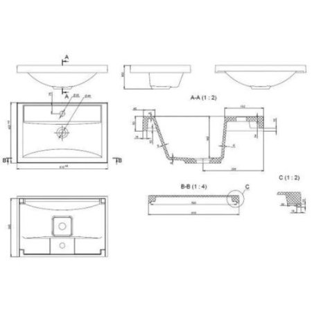 Умывальник Andrea Forest 600 (610*407)