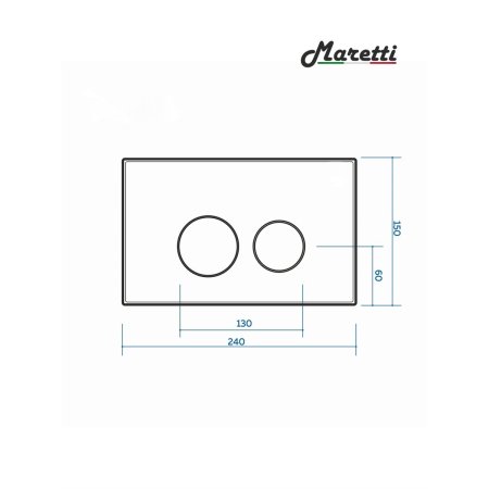 Клавиша смыва Maretti Elena AC12EA-560, черный