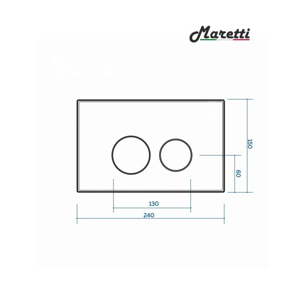 Клавиша смыва Maretti Elena AC12EA-560, черный