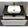 Тумба-умывальник COMFORTY Comforty Милан-90 белая со светло-серой столешницей с раковиной COMFORTY T-Y9378