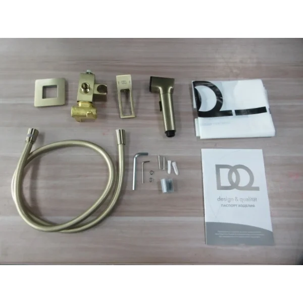 Гигиенический душ DQ Dortmund DA1714507 со смесителем, золотой матовый