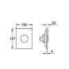 Кнопка смыва Grohe Skate 38672SD0 нержавеющая сталь