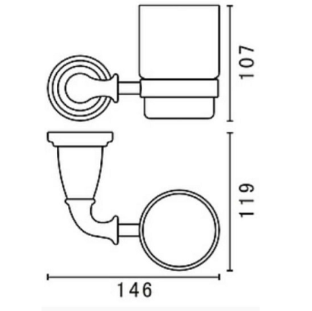 Стакан Art&Max Bianchi AM-3668AW-Br  бронза
