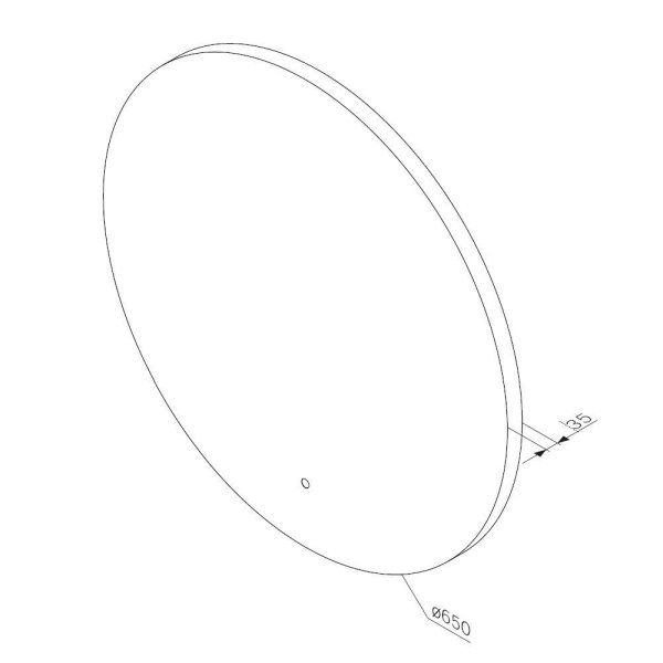 Зеркало с интерьерной Led подсветкой, 65 см AM.PM X-Joy M85MOX40651S, Серебристый