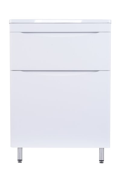 Тумба напольная "Бергамо мини 60" (2 ящ.) Люкс антискрейтч белый, PLUS Style Line СС-00002307