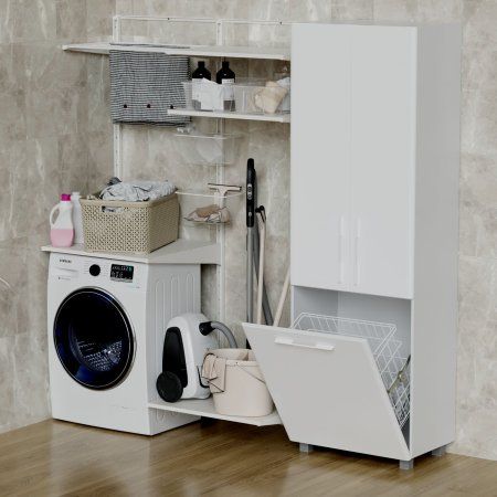 Пенал MIXLINE "СПУТНИК-60" белый с корзиной (600*1900*335) (ПВХ) (553951)