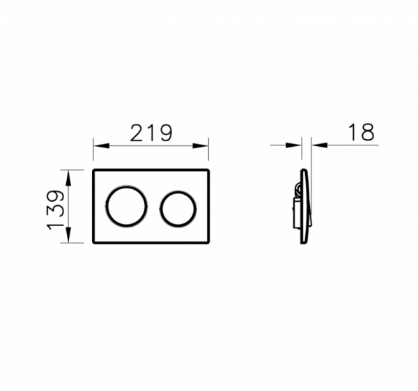 Кнопка смыва VitrA Uno 720-0280EXP хром глянцевый