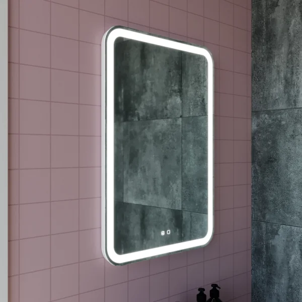 Зеркало MIXLINE "Мальта-VOICE"  550*800 (ШВ) сенсорный выключатель, управление голосом, подогрев (555676)