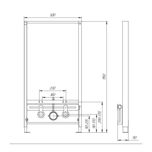 Инсталляция для биде Aquatek Standart INSB-0000001