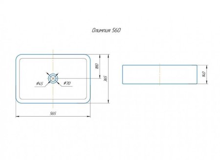 Раковина Grossman Олимпия У18293 56 белая