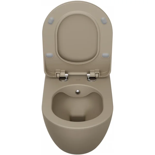 Унитаз подвесной Creavit Free FE322-00CM00E-0000 безободковый, с функцией биде, капучино матовый
