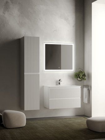 Тумба подвесная SANCOS Snob R 790х445х500, c двумя ящиками оснащенными доводчиками, Bianco, SNR80W