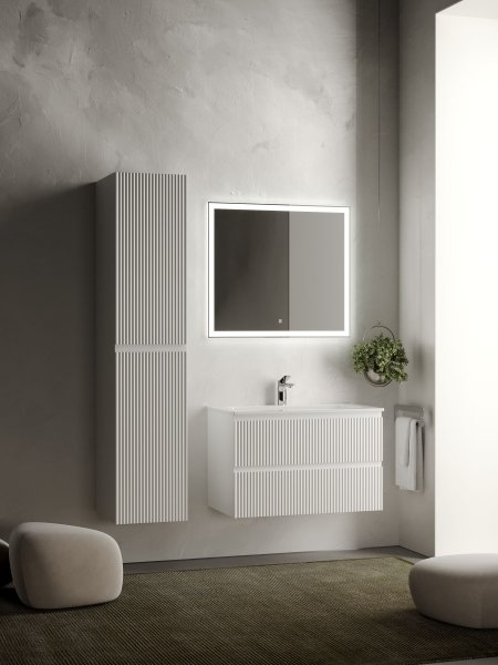 Тумба подвесная SANCOS Snob R 790х445х500, c двумя ящиками оснащенными доводчиками, Bianco, SNR80W