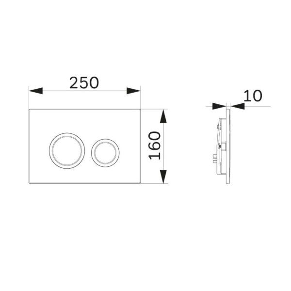 Клавиша для инсталляции, пластик, белый глянцевый AM.PM ErgoFit L I110101