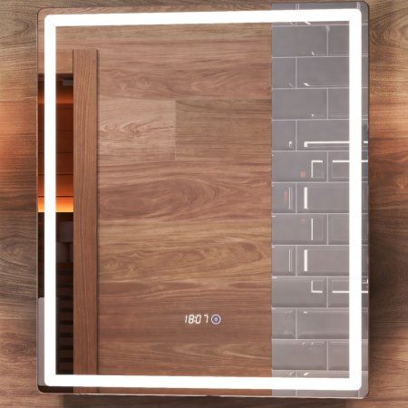 Зеркало Vigo Geometry Comfort 60 с подсветкой и часами