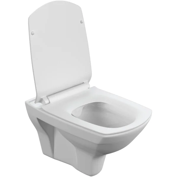 Унитаз подвесной Cersanit Carina MZ-CARINA-XL-COn-S-DL-E безободковый, с сиденьем микролифт, белый