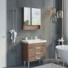Тумба-умывальник COMFORTY Comforty Никосия-80Н дуб темный с раковиной Fest 80