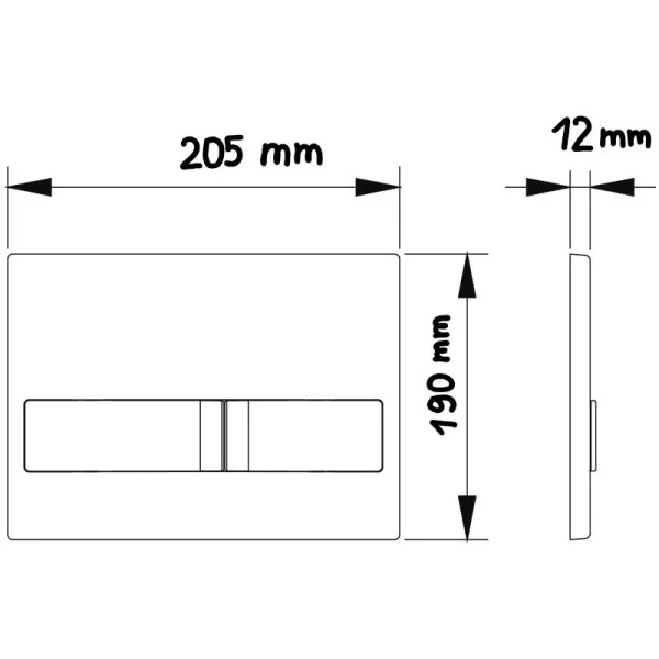 Кнопка смыва beWash Ocean 500RZVP0100PK0000001 для инсталляции, хром
